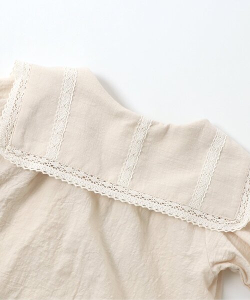 BREEZE（ブリーズ）の「スクエアカラーレースブラウス（シャツ/ブラウス・キッズ・アイボリー/オリーブ・110/120/80/90/140/130/100）」の3枚目の写真