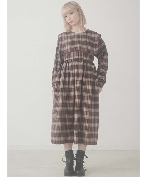 merry jenny（メリージェニー）の「セーラーチェックワンピース（ワンピース・レディース・レッド/イエロー/グリーン・FREE）」の5枚目の写真