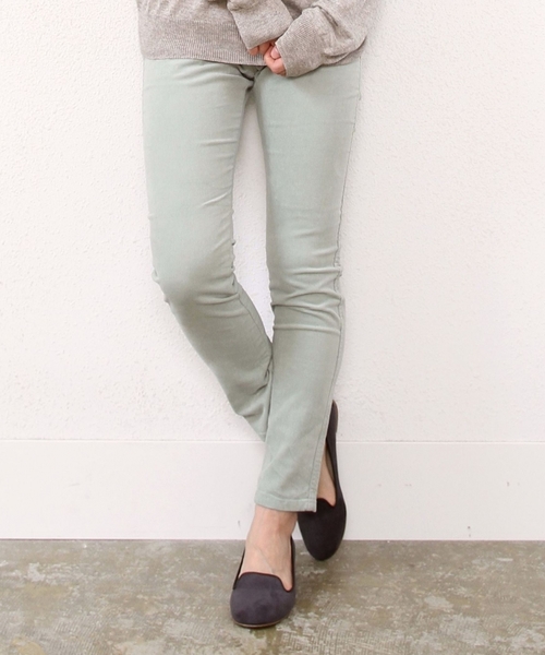 coen（コーエン）の「コーデュロイイージースキニー14FW◆（その他パンツ・レディース・ネイビー/ベージュ/ライトピンク/ライム/ホワイト/ライトグレー・SMALL/MEDIUM/LARGE）」の4枚目の写真