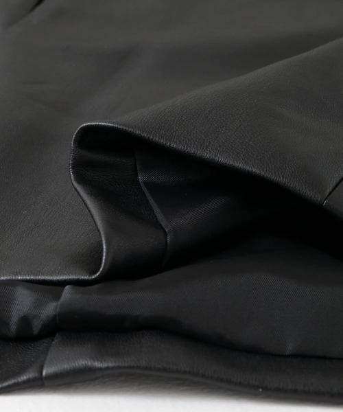 SENSE OF PLACE by URBAN RESEARCH（センスオブプレイスバイアーバンリサーチ）の「【セットアップ対応】フェイクレザーノーカラージャケット（ノーカラージャケット・メンズ・ブラック・MEDIUM/LARGE）」の7枚目の写真
