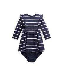 POLO RALPH LAUREN CHILDRENSWEAR（ポロ ラルフ ローレン チルドレンズウェア）の「ストライプド ラッフルド ポンチ ドレス & ブルマー（ワンピース・キッズ）」