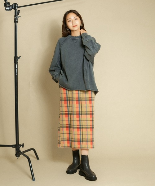 KBF（ケイビーエフ）の「チェックIラインミディスカート（スカート・レディース・ブルー系その他/イエロー系その他/ベージュ系その他・ONE）」の21枚目の写真