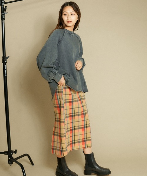 KBF（ケイビーエフ）の「チェックIラインミディスカート（スカート・レディース・ブルー系その他/イエロー系その他/ベージュ系その他・ONE）」の20枚目の写真