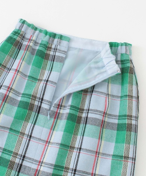 KBF（ケイビーエフ）の「チェックIラインミディスカート（スカート・レディース・ブルー系その他/イエロー系その他/ベージュ系その他・ONE）」の11枚目の写真