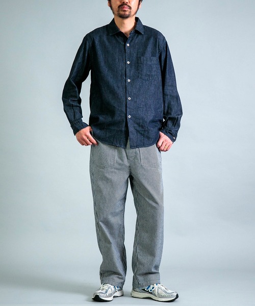 OMNIGOD mens / オムニゴッド] ヒッコリーストライプ PWイージーパンツ