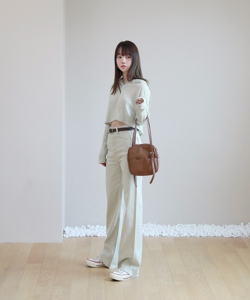 by muni:r(バイ ムニール)の「バックルスクエアミニショルダーバッグ(ショルダーバッグ・レディース・ブラック/ブラウン/アイボリー・ONE SIZE)」の20枚目の写真