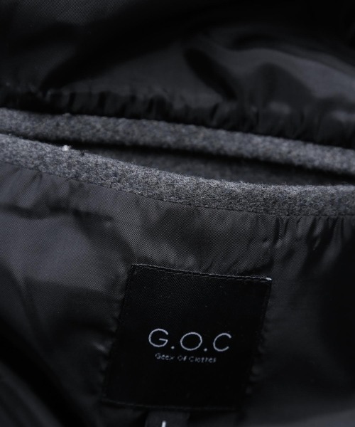 G.O.C(ジーオーシー)の「オーパーサイズ ベルテッド チェスターコート(チェスターコート・メンズ・グレー/ブラック・MEDIUM/LARGE)」の11枚目の写真