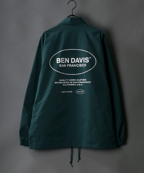 BEN DAVIS（ベンデイビス）の「【BEN DAVIS】Print Coach jacket/ベンデイビス プリント コーチジャケット（ナイロンジャケット・メンズ・ライトグレー/ブラック/ネイビー/グリーン・M/L/XL）」の4枚目の写真