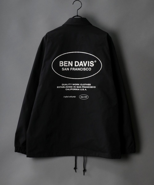 BEN DAVIS（ベンデイビス）の「【BEN DAVIS】Print Coach jacket/ベンデイビス プリント コーチジャケット（ナイロンジャケット・メンズ・ライトグレー/ブラック/ネイビー/グリーン・M/L/XL）」の2枚目の写真