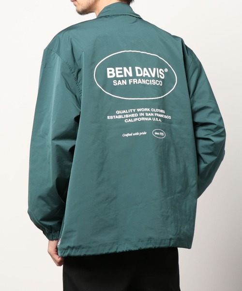 BEN DAVIS（ベンデイビス）の「【BEN DAVIS】Print Coach jacket/ベンデイビス プリント コーチジャケット（ナイロンジャケット・メンズ・ライトグレー/ブラック/ネイビー/グリーン・M/L/XL）」の9枚目の写真