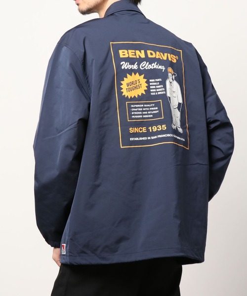 BEN DAVIS（ベンデイビス）の「【BEN DAVIS】Print Coach jacket/ベンデイビス プリント コーチジャケット（ナイロンジャケット・メンズ・ライトグレー/ブラック/ネイビー/グリーン・M/L/XL）」の11枚目の写真