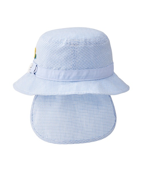 MIKI HOUSE（ミキハウス）の「日よけカバー付き帽子（ハット・キッズ・ベージュ/ブルー/ホワイト×ブルー/ホワイト×ピンク・S(48-50cm)/M(50-52cm)/L(52-54cm)/SS(46-48cm)）」の6枚目の写真
