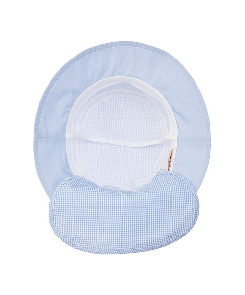 MIKI HOUSE（ミキハウス）の「日よけカバー付き帽子（ハット・キッズ・ベージュ/ブルー/ホワイト×ブルー/ホワイト×ピンク・S(48-50cm)/M(50-52cm)/L(52-54cm)/SS(46-48cm)）」の8枚目の写真