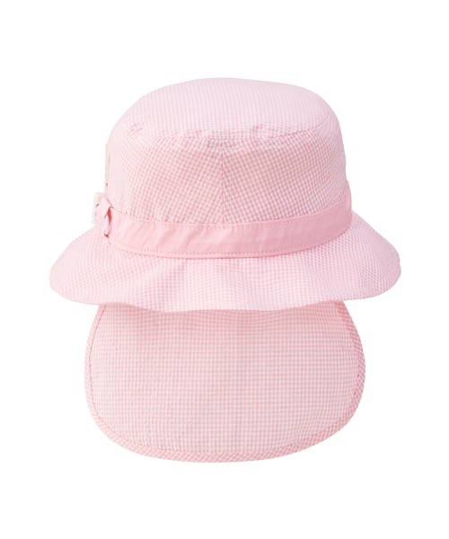 MIKI HOUSE（ミキハウス）の「日よけカバー付き帽子（ハット・キッズ・ベージュ/ブルー/ホワイト×ブルー/ホワイト×ピンク・S(48-50cm)/M(50-52cm)/L(52-54cm)/SS(46-48cm)）」の13枚目の写真