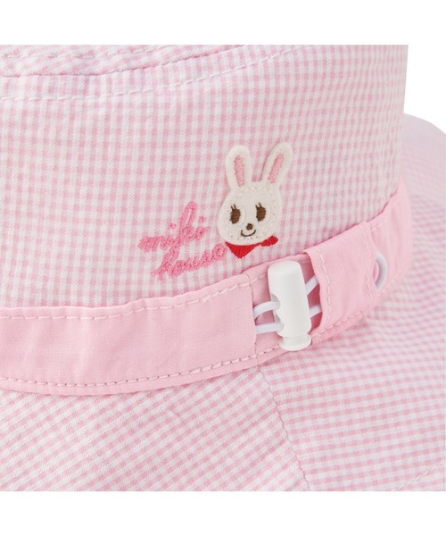 MIKI HOUSE（ミキハウス）の「日よけカバー付き帽子（ハット・キッズ・ベージュ/ブルー/ホワイト×ブルー/ホワイト×ピンク・S(48-50cm)/M(50-52cm)/L(52-54cm)/SS(46-48cm)）」の14枚目の写真