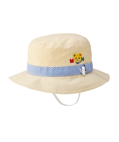 MIKI HOUSE（ミキハウス）の「日よけカバー付き帽子（ハット・キッズ・ベージュ/ブルー/ホワイト×ブルー/ホワイト×ピンク・S(48-50cm)/M(50-52cm)/L(52-54cm)/SS(46-48cm)）」の19枚目の写真