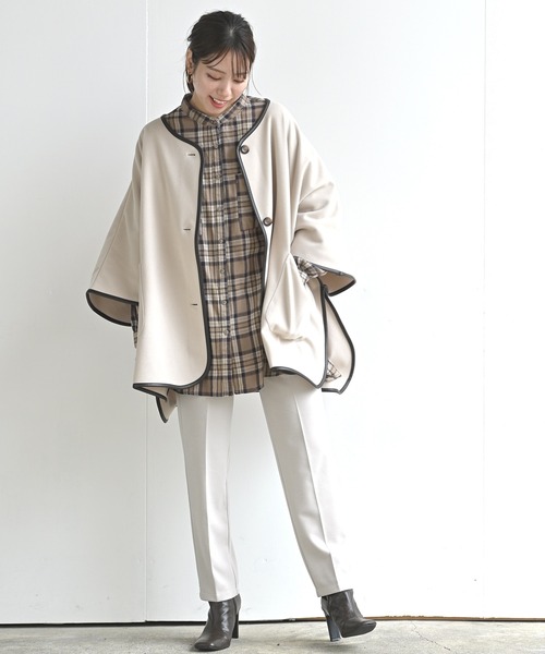 rps（アールピーエス）の「センタープレステーパードパンツ（スラックス・レディース・アイボリー/ブラック/ライトベージュ/イエロー・M）」の14枚目の写真