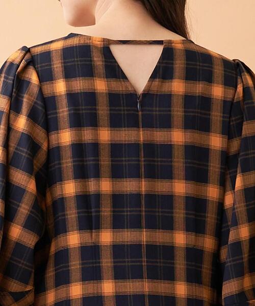 en recre(アンレクレ)の「チェックロングワンピ-ス(ワンピース・レディース・ブラック/ダークネイビー・2)」の10枚目の写真