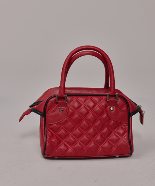 SHAGGIE（シャギー）の「【SHAGGIE×DLEEPYTOWNコラボ】フェイクレザーコンパクトボストンバッグ（ボストンバッグ・レディース・ホワイト/ブラック/ボルドー・FREE）」の7枚目の写真