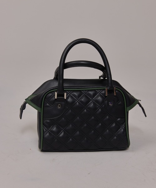 SHAGGIE（シャギー）の「【SHAGGIE×DLEEPYTOWNコラボ】フェイクレザーコンパクトボストンバッグ（ボストンバッグ・レディース・ホワイト/ブラック/ボルドー・FREE）」の6枚目の写真