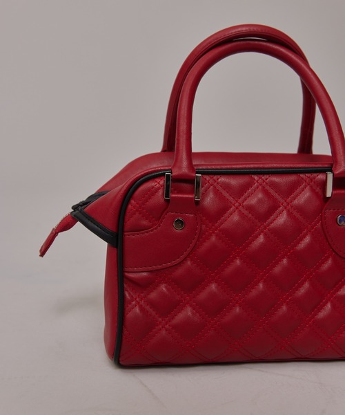 SHAGGIE（シャギー）の「【SHAGGIE×DLEEPYTOWNコラボ】フェイクレザーコンパクトボストンバッグ（ボストンバッグ・レディース・ホワイト/ブラック/ボルドー・FREE）」の8枚目の写真