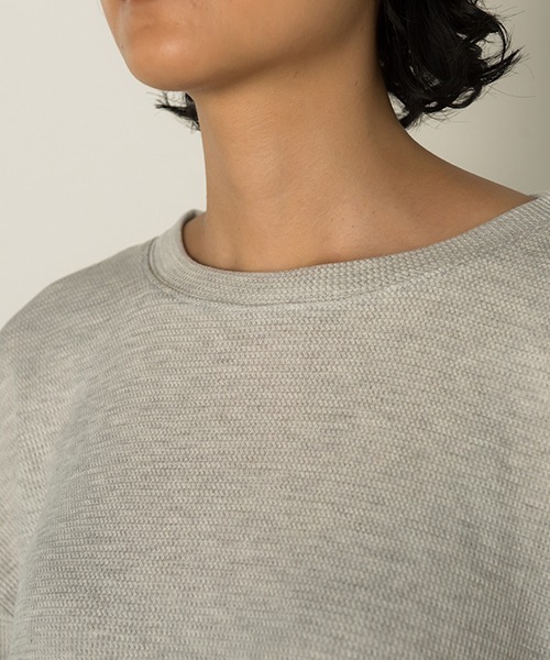 socolla（ソコラ）の「【socolla】2WAYワッフルポンチョプルオーバー（Tシャツ/カットソー・レディース・ブラック/ブラウン/グレー・M）」の6枚目の写真