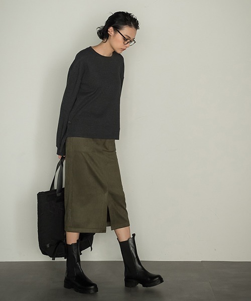 socolla（ソコラ）の「【socolla】2WAYワッフルポンチョプルオーバー（Tシャツ/カットソー・レディース・ブラック/ブラウン/グレー・M）」の10枚目の写真