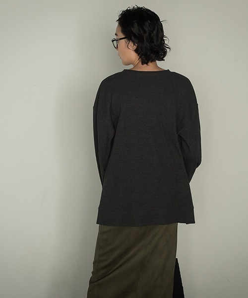 socolla（ソコラ）の「【socolla】2WAYワッフルポンチョプルオーバー（Tシャツ/カットソー・レディース・ブラック/ブラウン/グレー・M）」の13枚目の写真