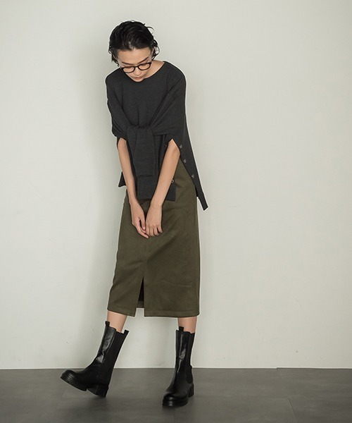 socolla（ソコラ）の「【socolla】2WAYワッフルポンチョプルオーバー（Tシャツ/カットソー・レディース・ブラック/ブラウン/グレー・M）」の15枚目の写真