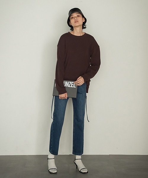 socolla（ソコラ）の「【socolla】2WAYワッフルポンチョプルオーバー（Tシャツ/カットソー・レディース・ブラック/ブラウン/グレー・M）」の16枚目の写真