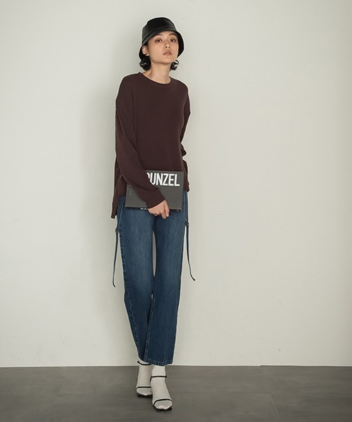 socolla（ソコラ）の「【socolla】2WAYワッフルポンチョプルオーバー（Tシャツ/カットソー・レディース・ブラック/ブラウン/グレー・M）」の20枚目の写真