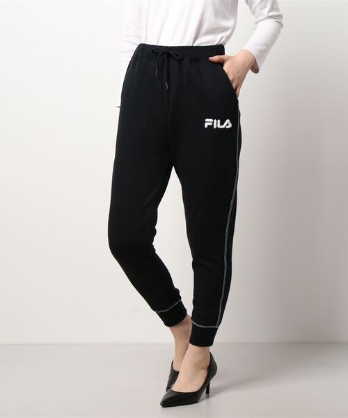 FILA(フィラ)の「【FILA】あったか配色ステッチパンツ(その他パンツ・レディース・ブルー/ブラック/オフホワイト・L/M)」の3枚目の写真