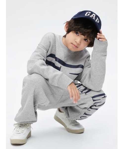 GAP(ギャップ)の「カーボナイズドフリース レインボー GAPロゴ ジョガーパンツ (キッズ)(スウェットパンツ・キッズ・ブラック/ネイビー/グレー・S/M/L/XL/XS/XXL)」の6枚目の写真