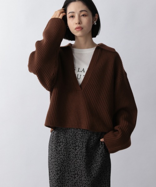 LOWRYS FARM（ローリーズファーム）の「アゼスキッパープルオーバーＬＳ　255515（ニット/セーター・レディース・アイボリー/ダークブラウン/グリーン・FREE）」の17枚目の写真