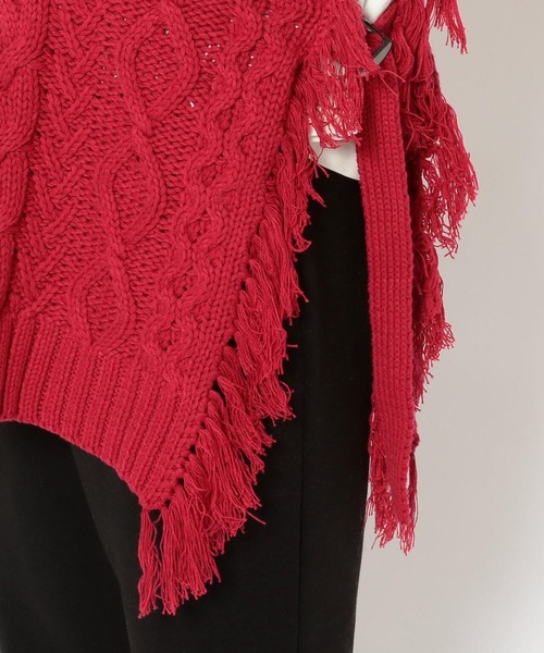 AULA AILA（アウラアイラ）の「AULA AILA（アウラ アイラ）別注ニットベスト（ベスト・レディース・ベージュ/レッド・0）」の14枚目の写真