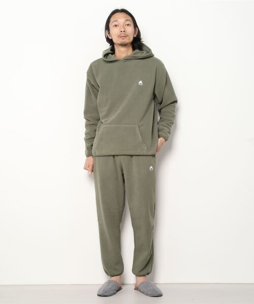 SIERRA DESIGNS(シェラデザイン)の「SIERRA DESIGNS(シェラデザイン)フリースパーカー&イージーパンツセットアップ/ルームウェア(ルームウェア/パジャマ・メンズ・ベージュ/グリーン/ブラック・LL/M/L)」の16枚目の写真