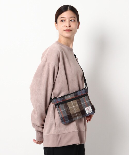 HARRIS TWEED（ハリスツイード）の「◆Harris Tweed ハリス ツィード 2wayサコッシュ ミニショルダー（ショルダーバッグ・レディース・チャコールグレー/ブラック/ベージュ・99）」の3枚目の写真