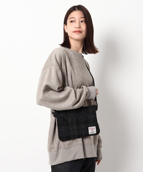 HARRIS TWEED（ハリスツイード）の「◆Harris Tweed ハリス ツィード 2wayサコッシュ ミニショルダー（ショルダーバッグ・レディース・チャコールグレー/ブラック/ベージュ・99）」の2枚目の写真