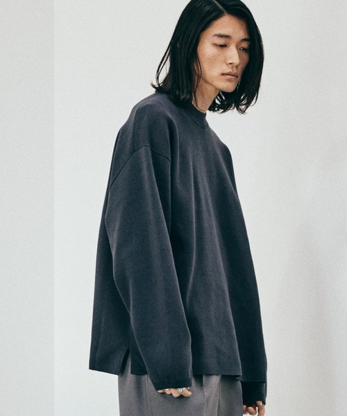 WYM LIDNM(ウィム バイ リドム)の「MILANO RIB BOTTLE NECK PO KNIT(ニット/セーター・メンズ・チャコールグレー/ライトグレー/ブラウン・S/M/L)」の21枚目の写真