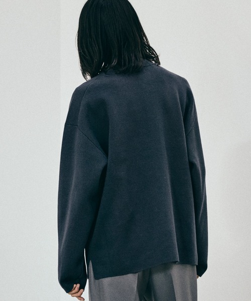 WYM LIDNM(ウィム バイ リドム)の「MILANO RIB BOTTLE NECK PO KNIT(ニット/セーター・メンズ・チャコールグレー/ライトグレー/ブラウン・S/M/L)」の22枚目の写真