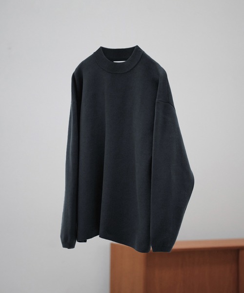 WYM LIDNM(ウィム バイ リドム)の「MILANO RIB BOTTLE NECK PO KNIT(ニット/セーター・メンズ・チャコールグレー/ライトグレー/ブラウン・S/M/L)」の7枚目の写真