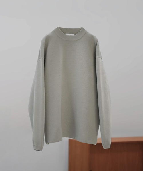WYM LIDNM(ウィム バイ リドム)の「MILANO RIB BOTTLE NECK PO KNIT(ニット/セーター・メンズ・チャコールグレー/ライトグレー/ブラウン・S/M/L)」の11枚目の写真