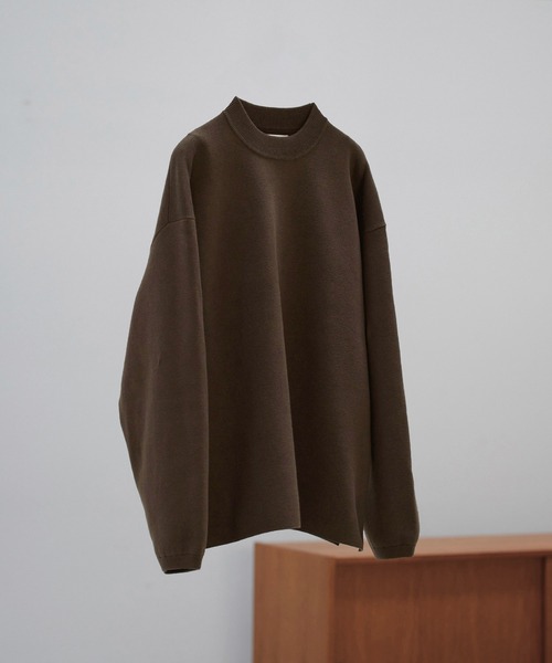 WYM LIDNM(ウィム バイ リドム)の「MILANO RIB BOTTLE NECK PO KNIT(ニット/セーター・メンズ・チャコールグレー/ライトグレー/ブラウン・S/M/L)」の15枚目の写真