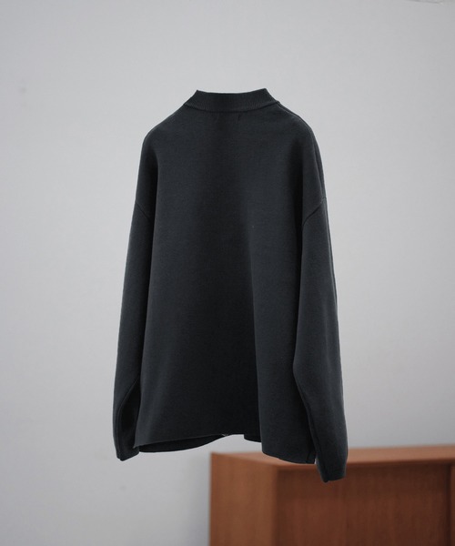 WYM LIDNM(ウィム バイ リドム)の「MILANO RIB BOTTLE NECK PO KNIT(ニット/セーター・メンズ・チャコールグレー/ライトグレー/ブラウン・S/M/L)」の10枚目の写真