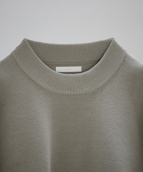 WYM LIDNM(ウィム バイ リドム)の「MILANO RIB BOTTLE NECK PO KNIT(ニット/セーター・メンズ・チャコールグレー/ライトグレー/ブラウン・S/M/L)」の12枚目の写真