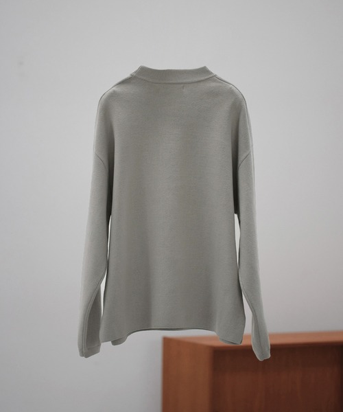 WYM LIDNM(ウィム バイ リドム)の「MILANO RIB BOTTLE NECK PO KNIT(ニット/セーター・メンズ・チャコールグレー/ライトグレー/ブラウン・S/M/L)」の14枚目の写真