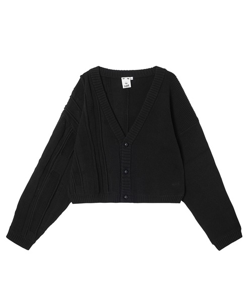 X-girl（エックスガール）の「CONTRAST KNIT CARDIGAN（カーディガン/ボレロ・レディース・ホワイト/ブラック・ONE SIZE）」の11枚目の写真