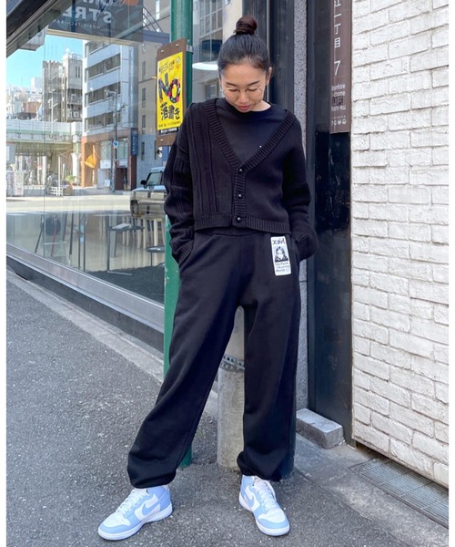 X-girl（エックスガール）の「CONTRAST KNIT CARDIGAN（カーディガン/ボレロ・レディース・ホワイト/ブラック・ONE SIZE）」の20枚目の写真