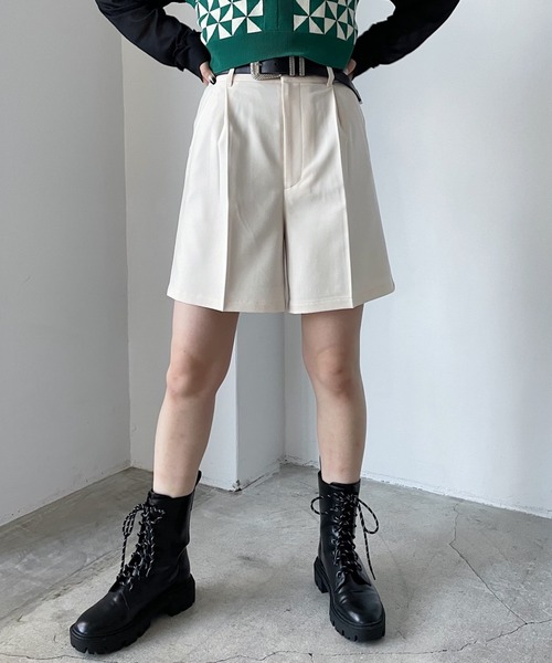 PAGEBOY（ページボーイ）の「リッチツイルセットアップショートパンツ（その他パンツ・レディース・アイボリー/グリーン系その他/チャコールグレー/ブラック・FREE）」の5枚目の写真