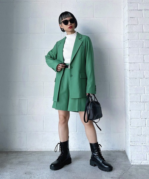 PAGEBOY（ページボーイ）の「リッチツイルセットアップショートパンツ（その他パンツ・レディース・アイボリー/グリーン系その他/チャコールグレー/ブラック・FREE）」の17枚目の写真